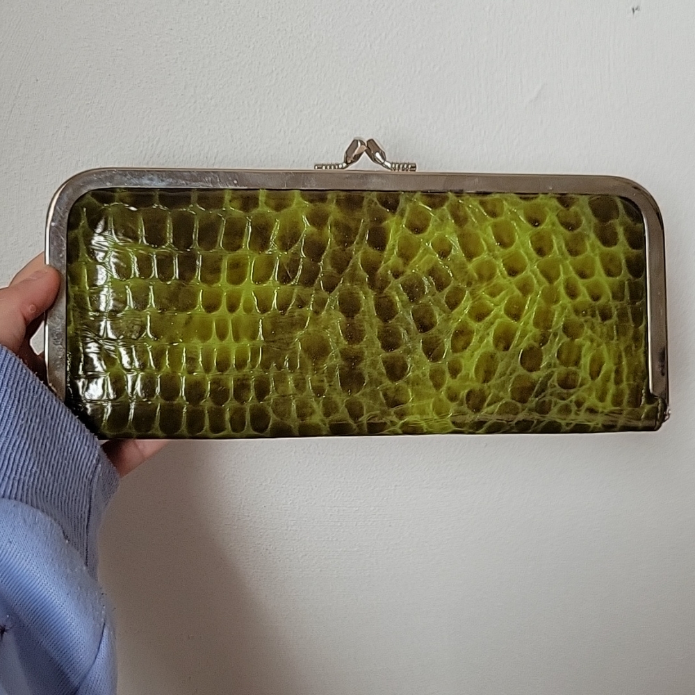 Green and brown design wallet